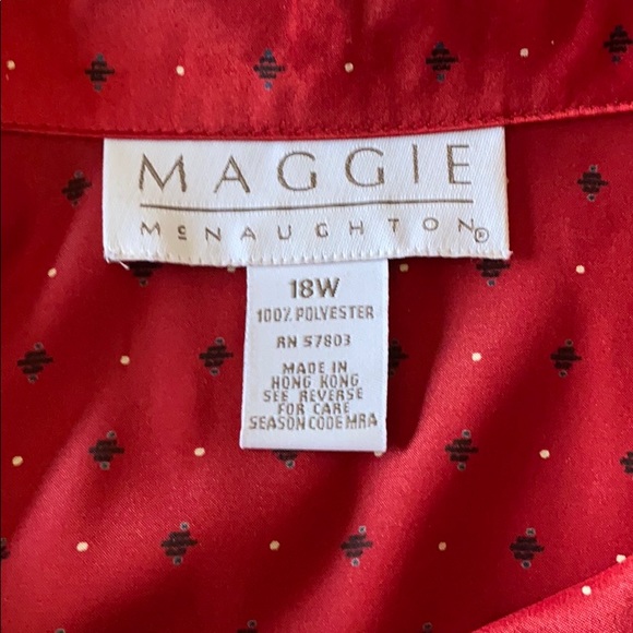 Women’s 18W Silk Like Long Sleeve Dress Shirt - Picture 3 of 4